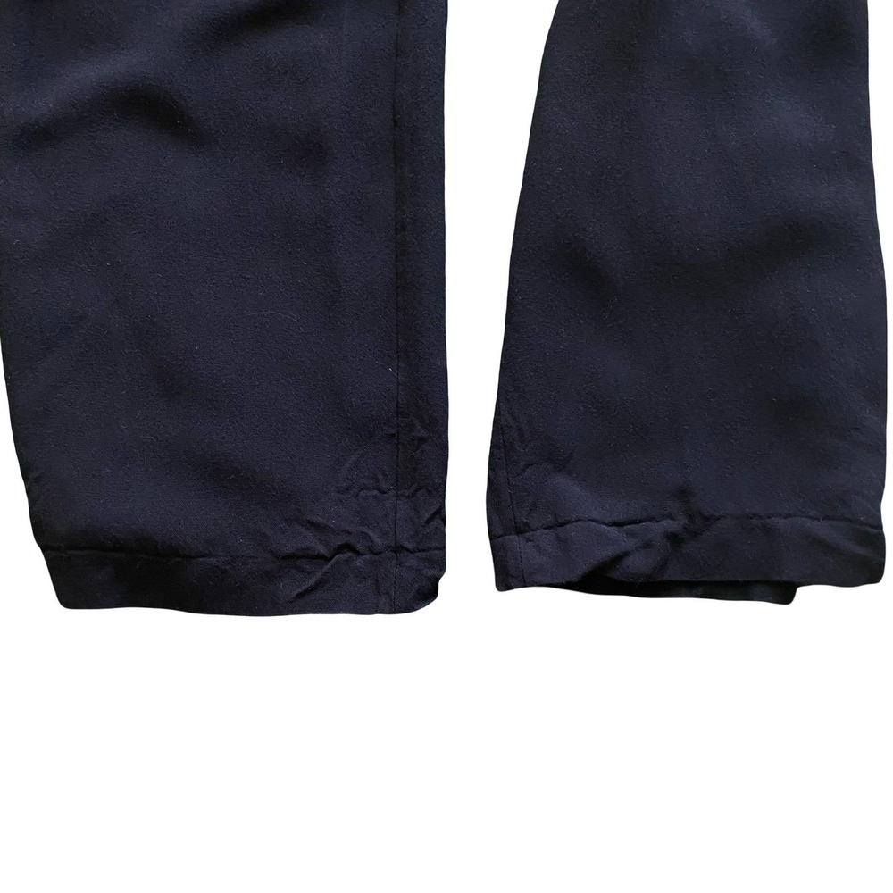 Helmut Lang Black Draped Canvas Straight Leg Cargo Trousers Pants Size 8 - Picture 8 of 12